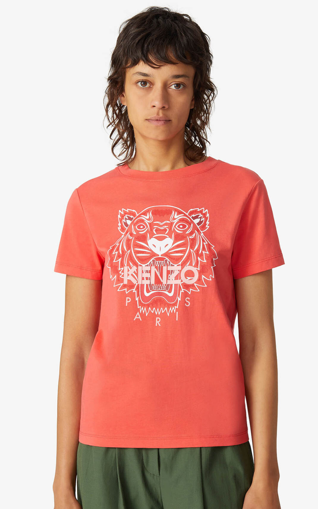 Kenzo Tiger Camisetas Mujer Rojas | 3809546-NL